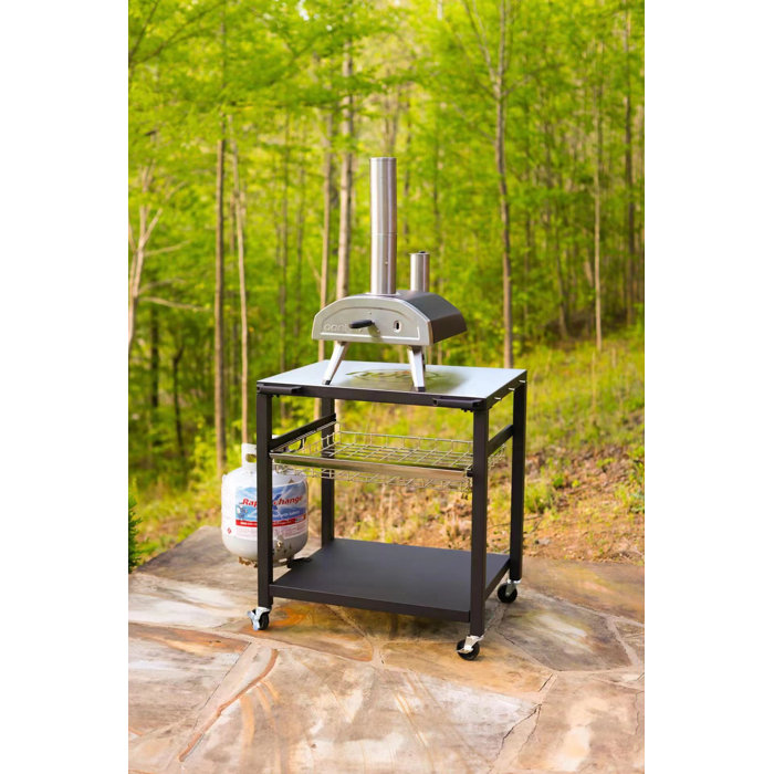 NUUK Stainless Steel 30IN Outdoor Pizza Oven Table & Reviews | Wayfair